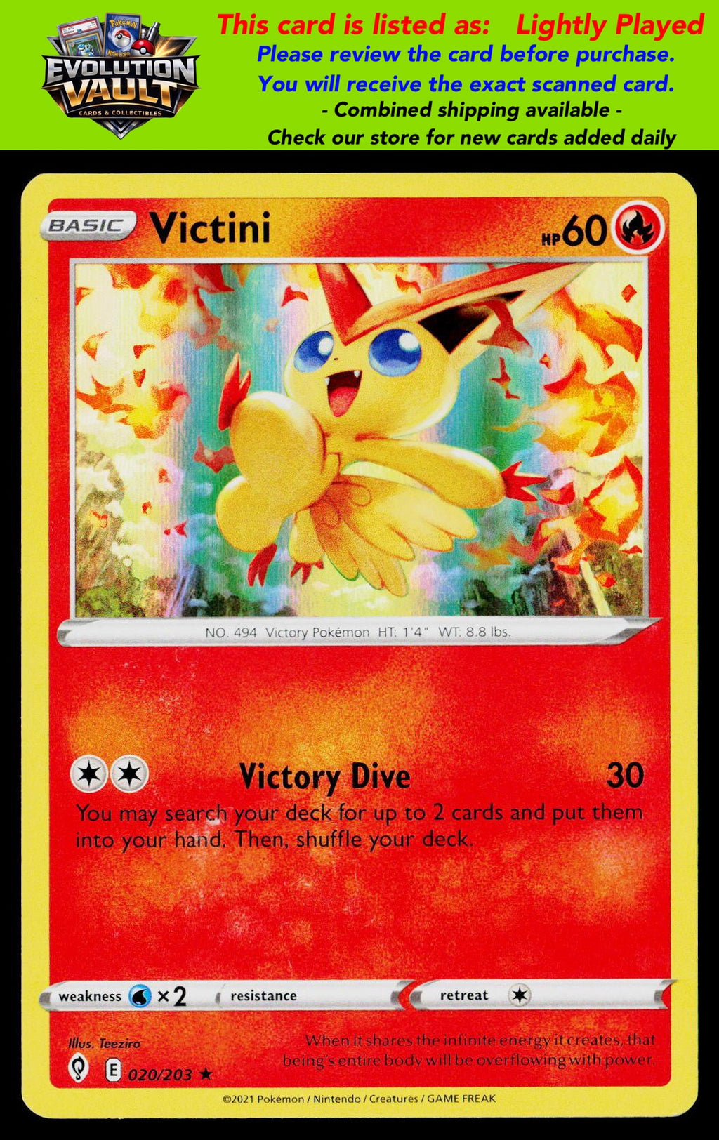 SWSH07: Evolving Skies #020/203 Victini (LP)