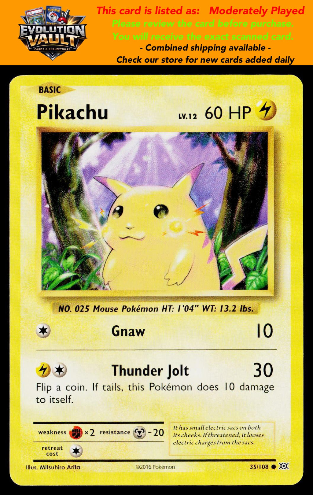 XY - Evolutions #35/108 Pikachu (MP)