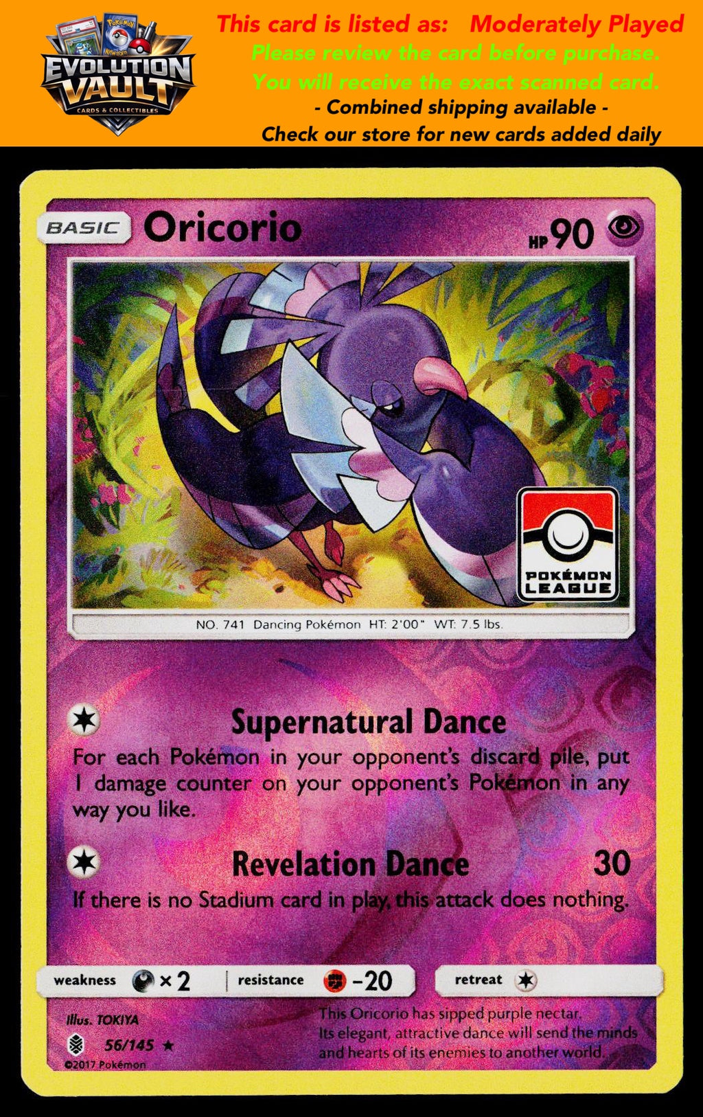 League & Championship Cards #056/145 Oricorio (MP)