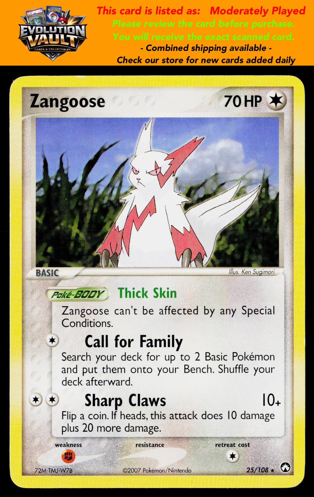 Power Keepers #25/108 Zangoose (MP)