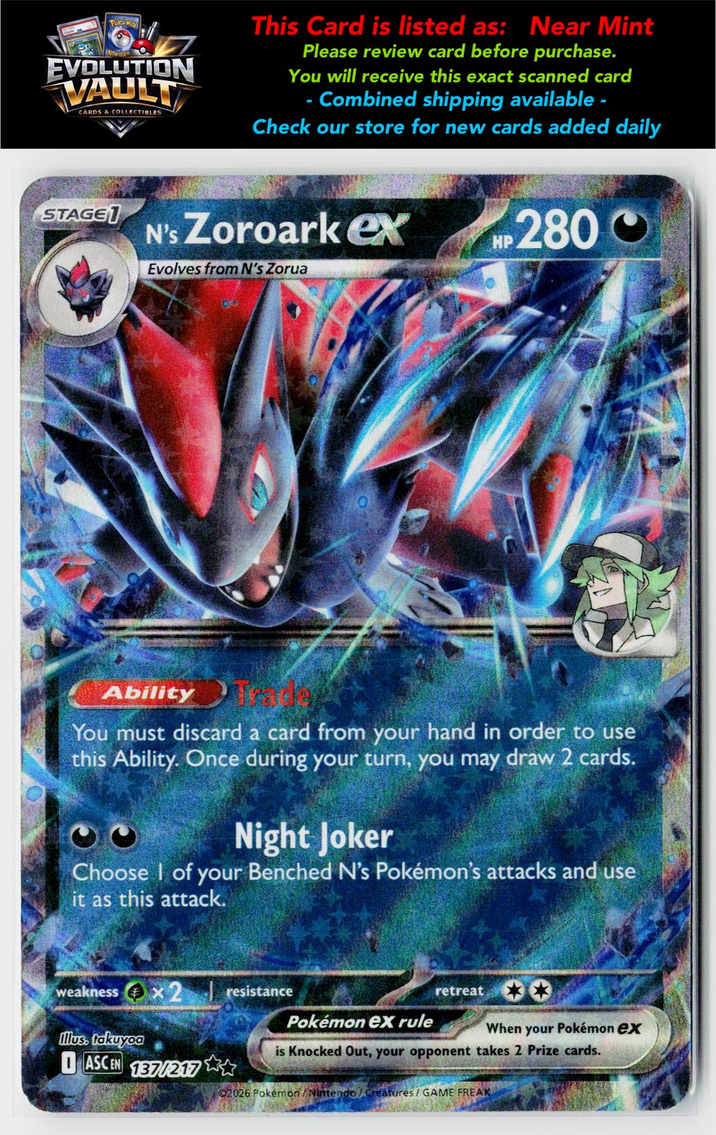 SV09: Journey Together #098/159 N's Zoroark ex