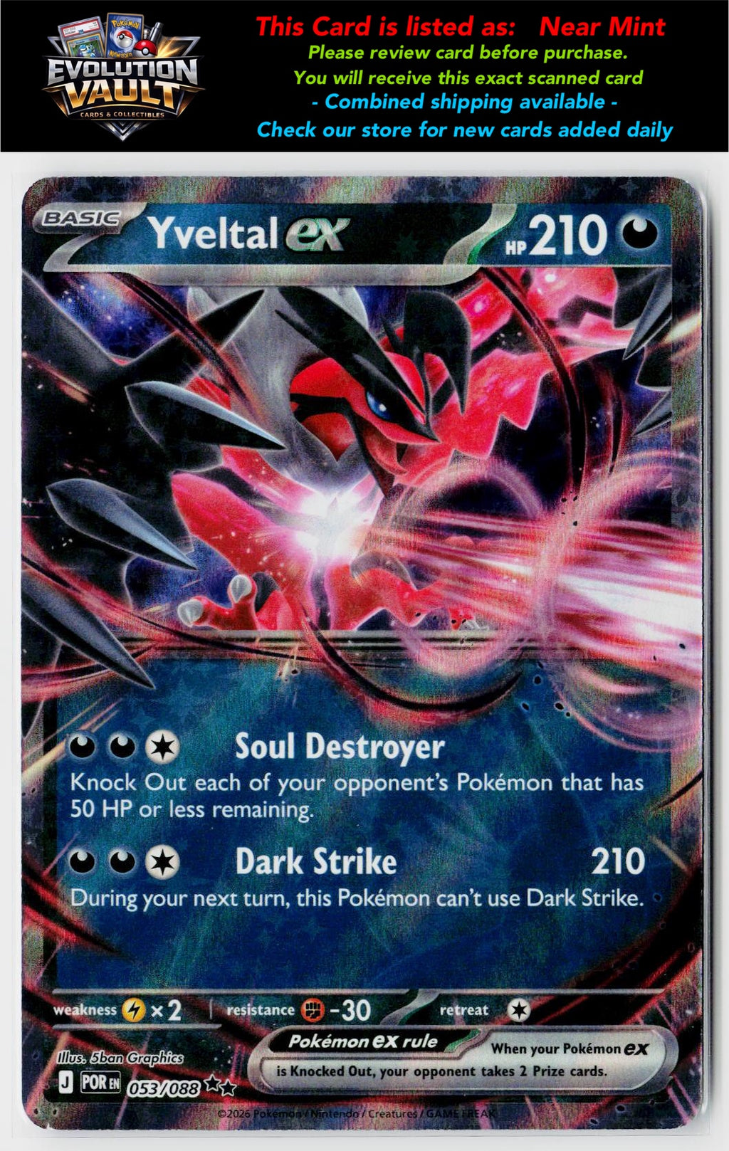 ME03: Perfect Order #053/088 Yveltal ex