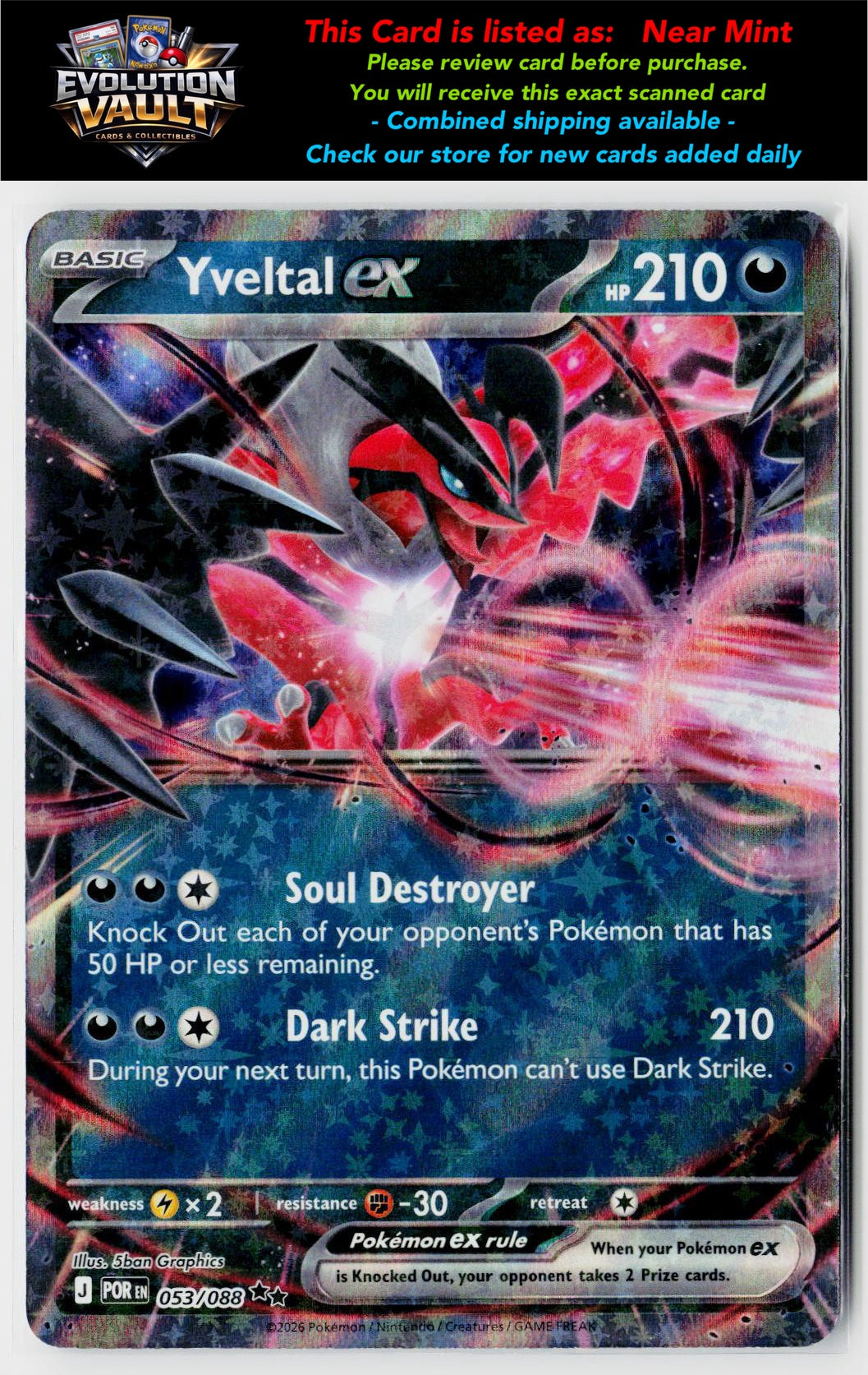 ME03: Perfect Order #053/088 Yveltal ex