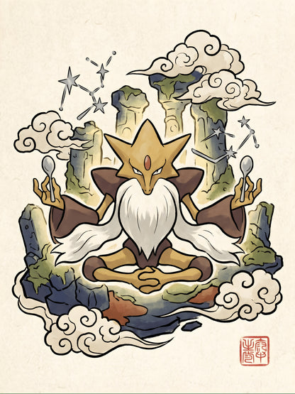 Alakazam Pokémon Air Freshener artwork