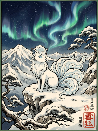 Alolan Ninetales Pokémon Air Freshener artwork