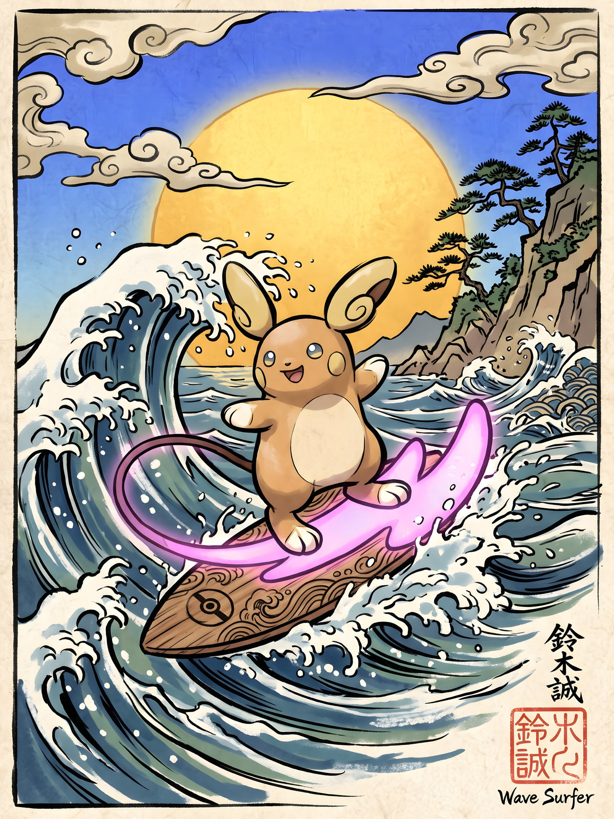 Alolan Riachu Pokémon Air Freshener artwork