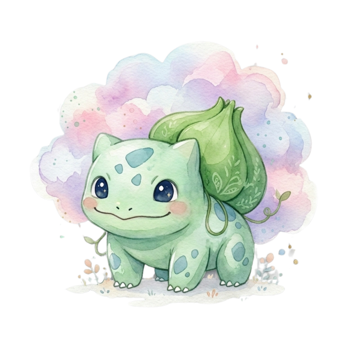 Bulbasaur 2 White BG Pokémon Air Freshener