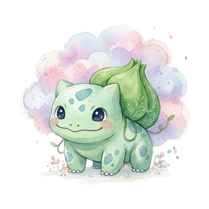 Bulbasaur 2 White BG Pokémon Air Freshener