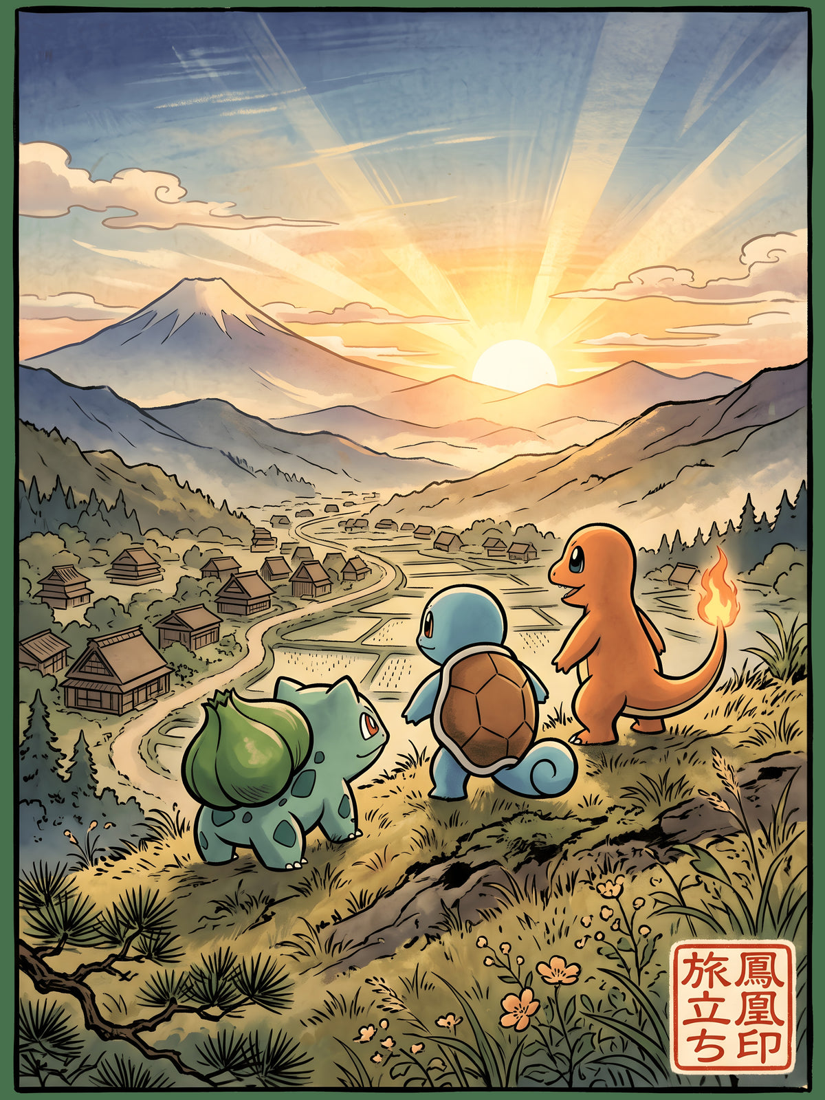 Bulbasaur Squirtle Charmander Pokémon Air Freshener artwork