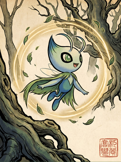 Celebi Pokémon Air Freshener artwork