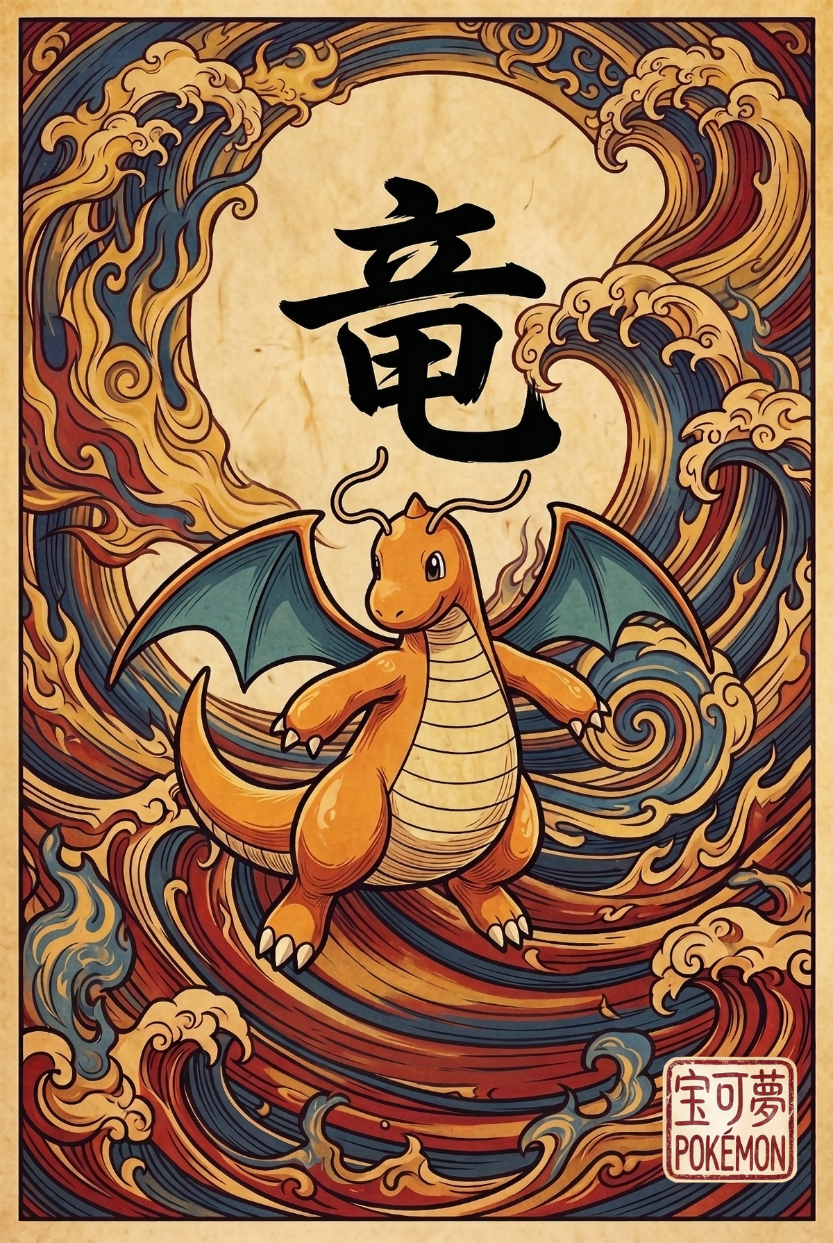Dragonite JP Wall Art Pokémon air freshener design