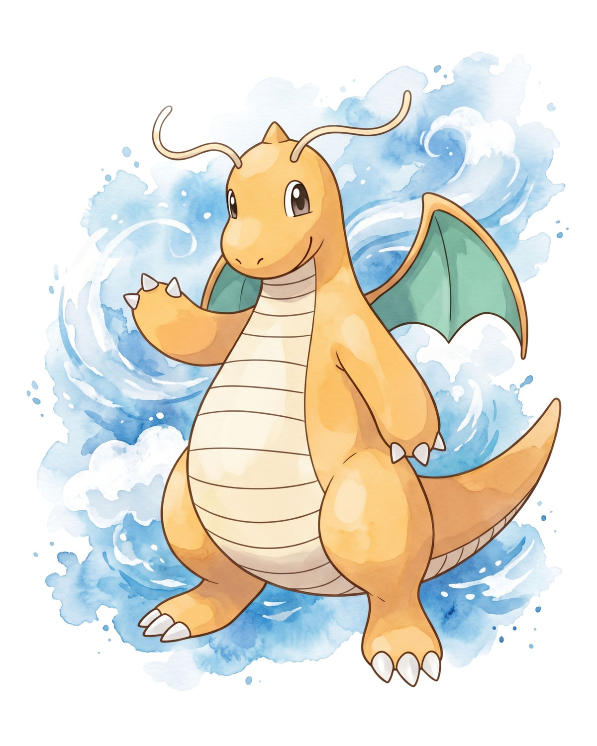 Dragonite White BG Pokémon Air Freshener