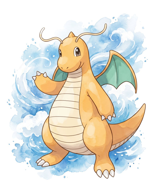 Dragonite White BG Pokémon Air Freshener