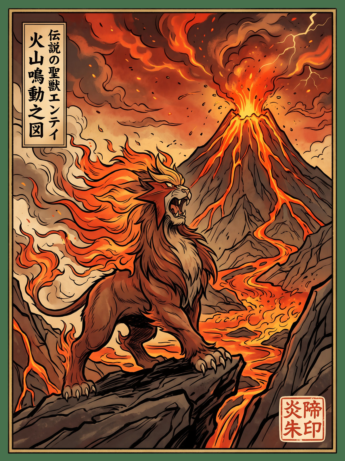 Entei Pokémon Air Freshener artwork