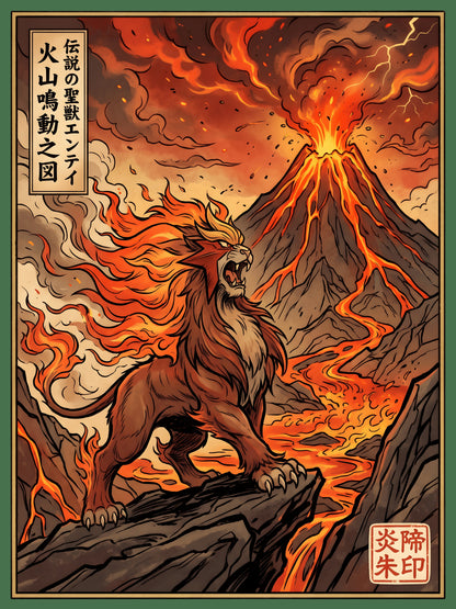 Entei Pokémon Air Freshener artwork
