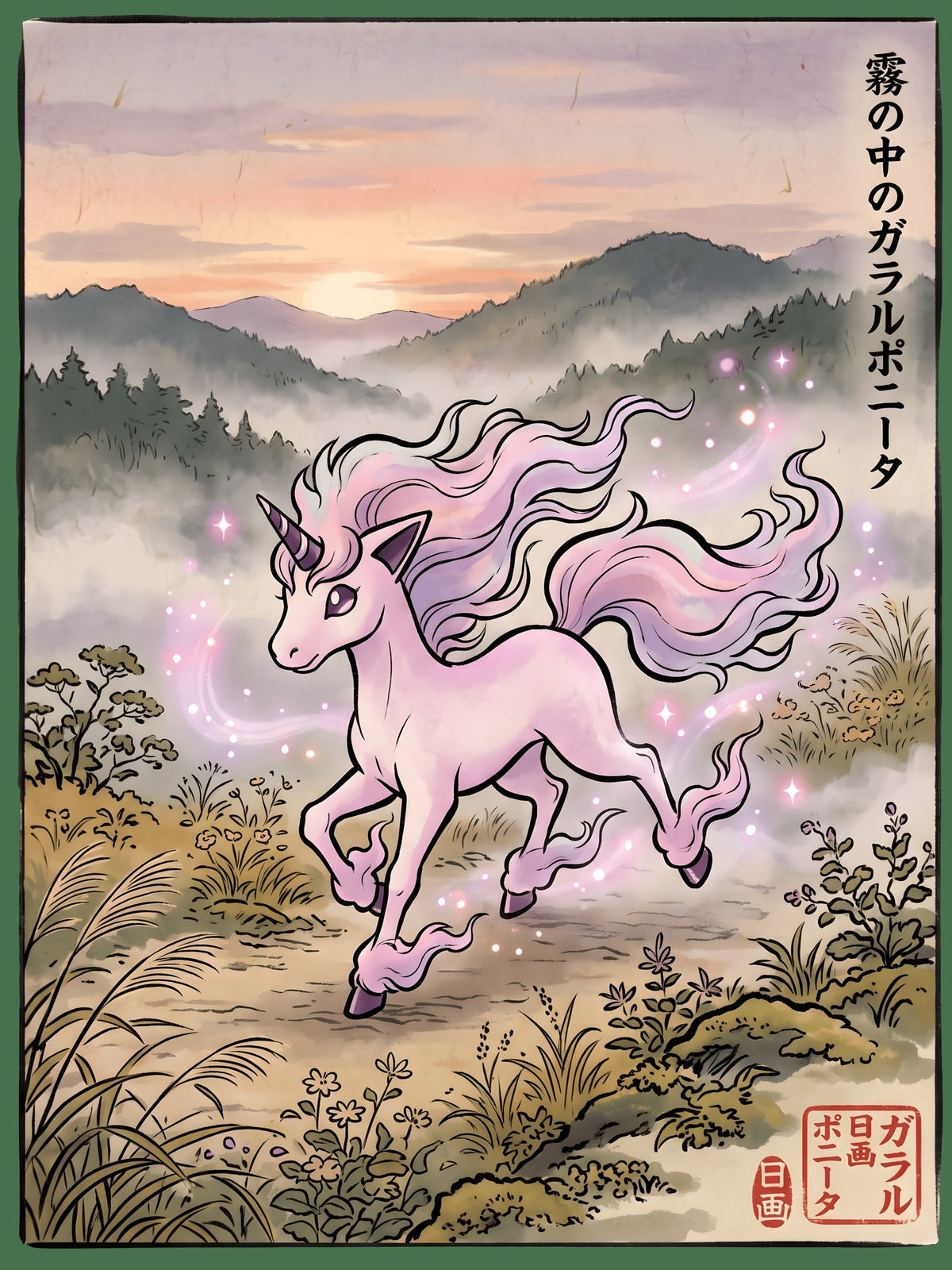 Galarian Ponyta Pokémon Air Freshener artwork