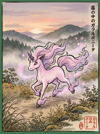Galarian Ponyta Pokémon Air Freshener artwork