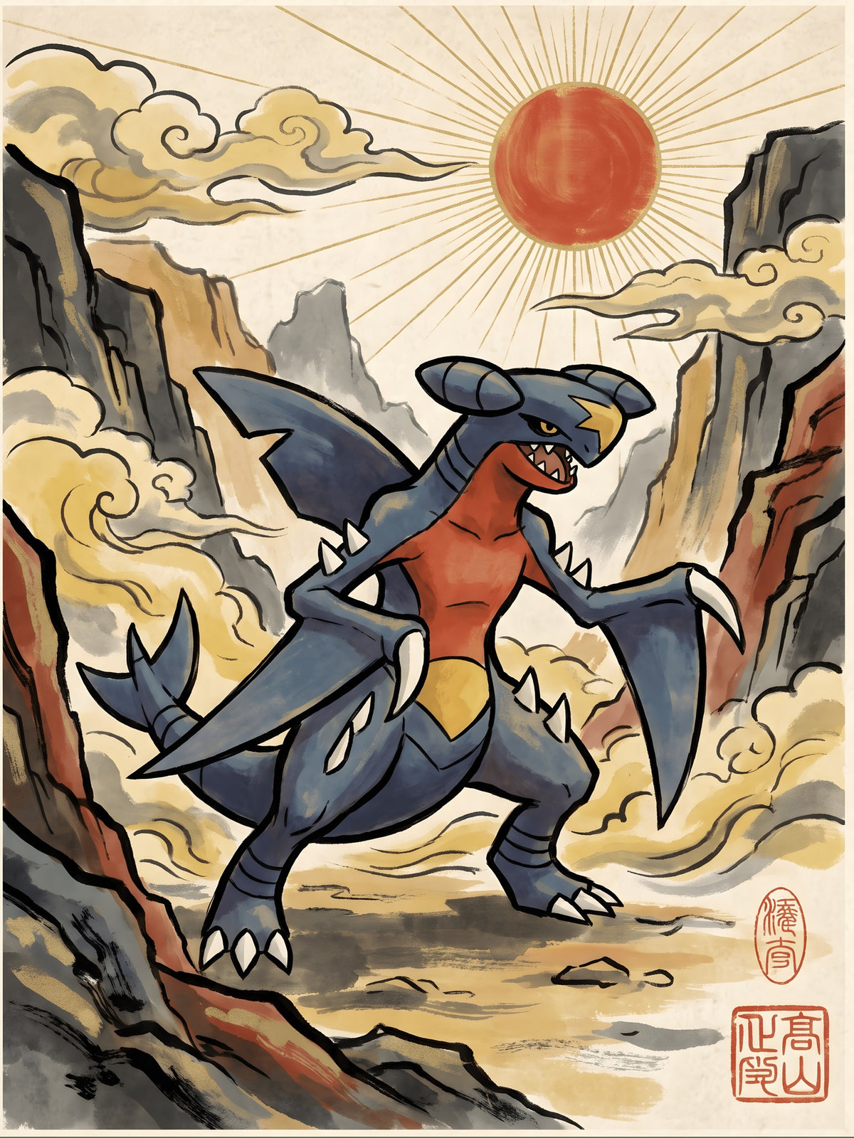 Garchomp Pokémon Air Freshener artwork