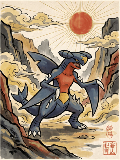 Garchomp Pokémon Air Freshener artwork