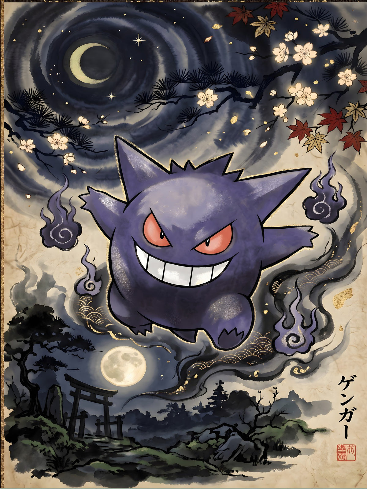 Gengar Pokémon Air Freshener artwork