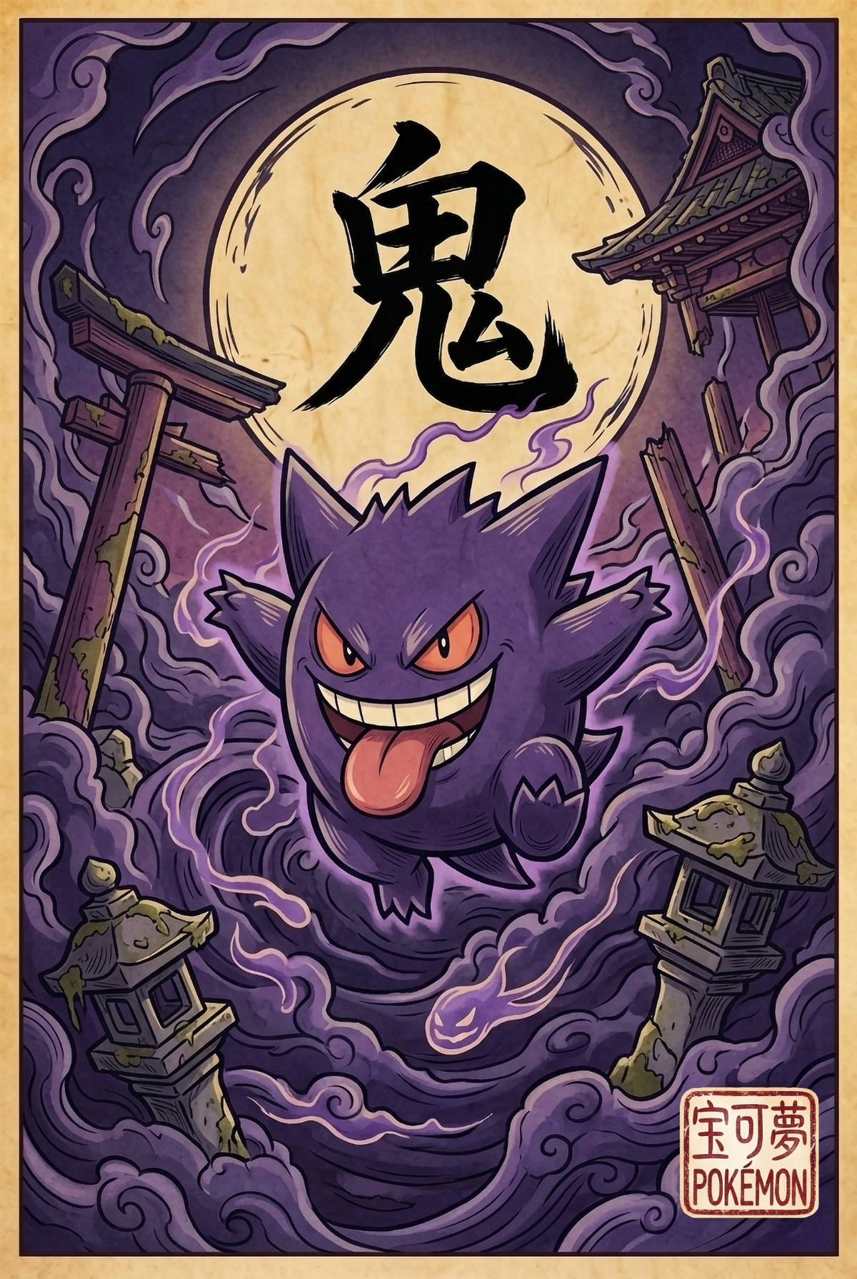 Gengar JP Wall Art Pokémon air freshener design