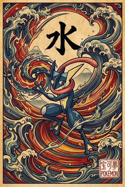 Greninja JP Wall Art Pokémon air freshener design