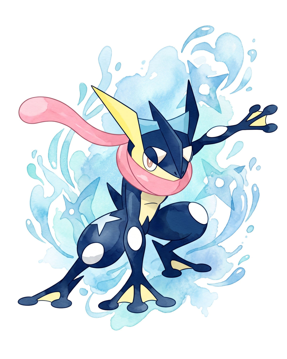 Greninja White BG Pokémon Air Freshener