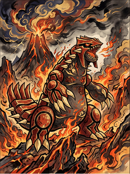 Groudon Pokémon Air Freshener artwork