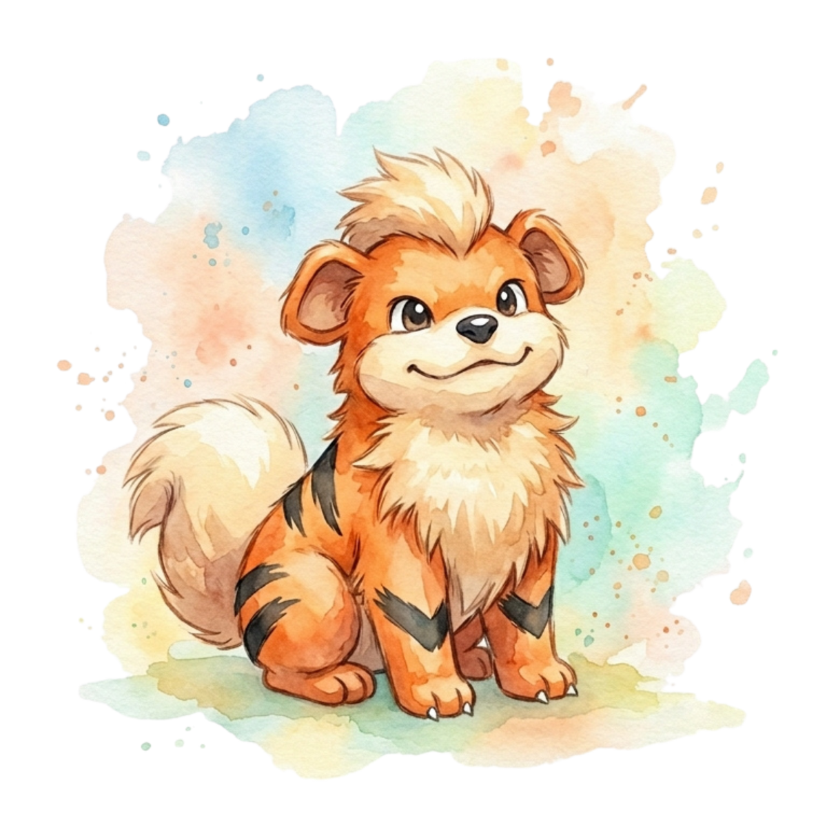 Growlith White BG Pokémon Air Freshener
