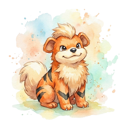 Growlith White BG Pokémon Air Freshener
