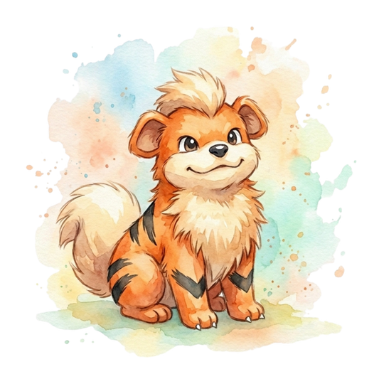 Growlith White BG Pokémon Air Freshener