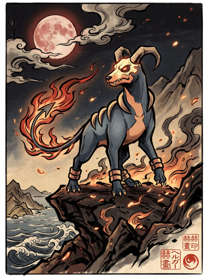 Houndoom Pokémon Air Freshener artwork