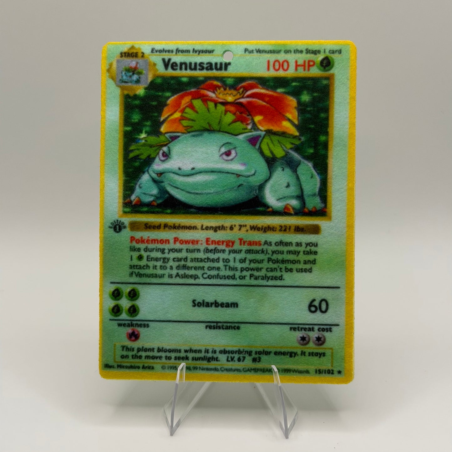 Venusaur 1st Edition 15/102 - Pokémon TCG Air Fresheners