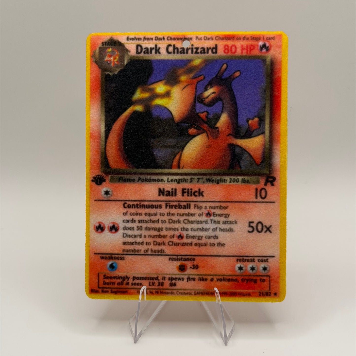 Dark Charizard 1st Edition 21/82 - Pokémon TCG Air Fresheners