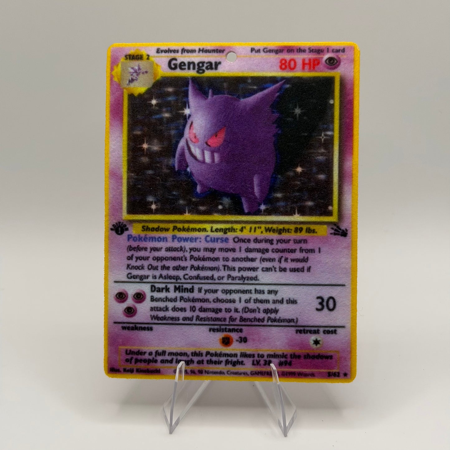 Gengar 1st Edition 5/62 - Pokémon TCG Air Fresheners