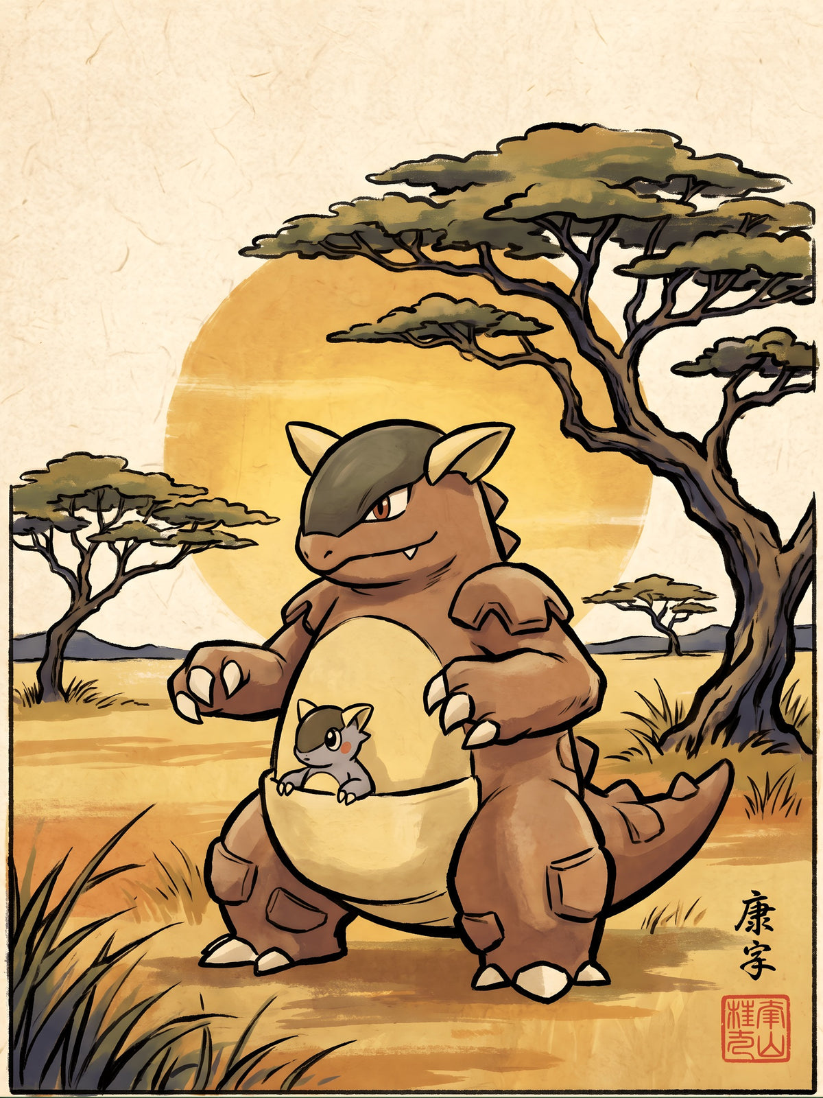 Kangaskahn Pokémon Air Freshener artwork