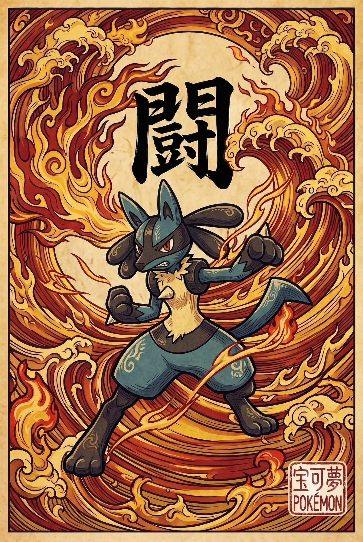 Lucario JP Wall Art Pokémon air freshener design