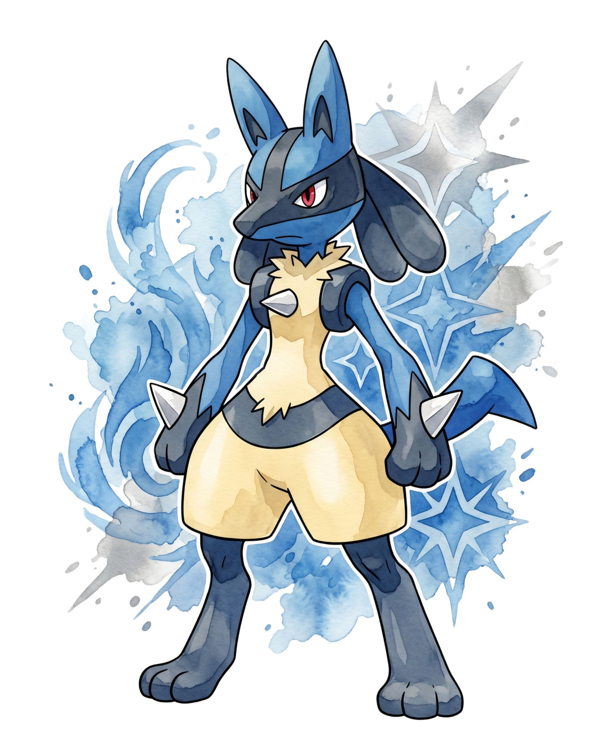 Lucario White BG Pokémon Air Freshener