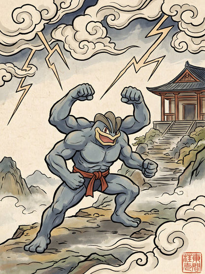 Machamp Pokémon Air Freshener artwork