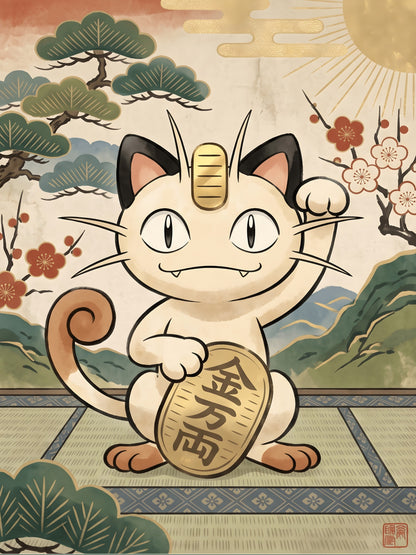 Meowth Pokémon Air Freshener artwork