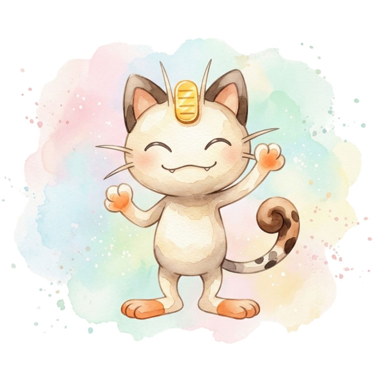 Meowth White BG Pokémon Air Freshener