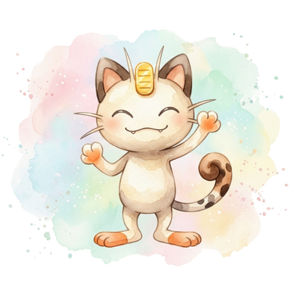 Meowth White BG Pokémon Air Freshener