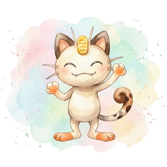 Meowth White BG Pokémon Air Freshener