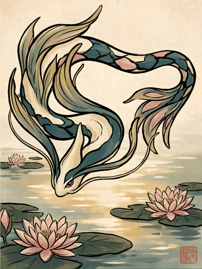 Milotic 2 Pokémon Air Freshener artwork