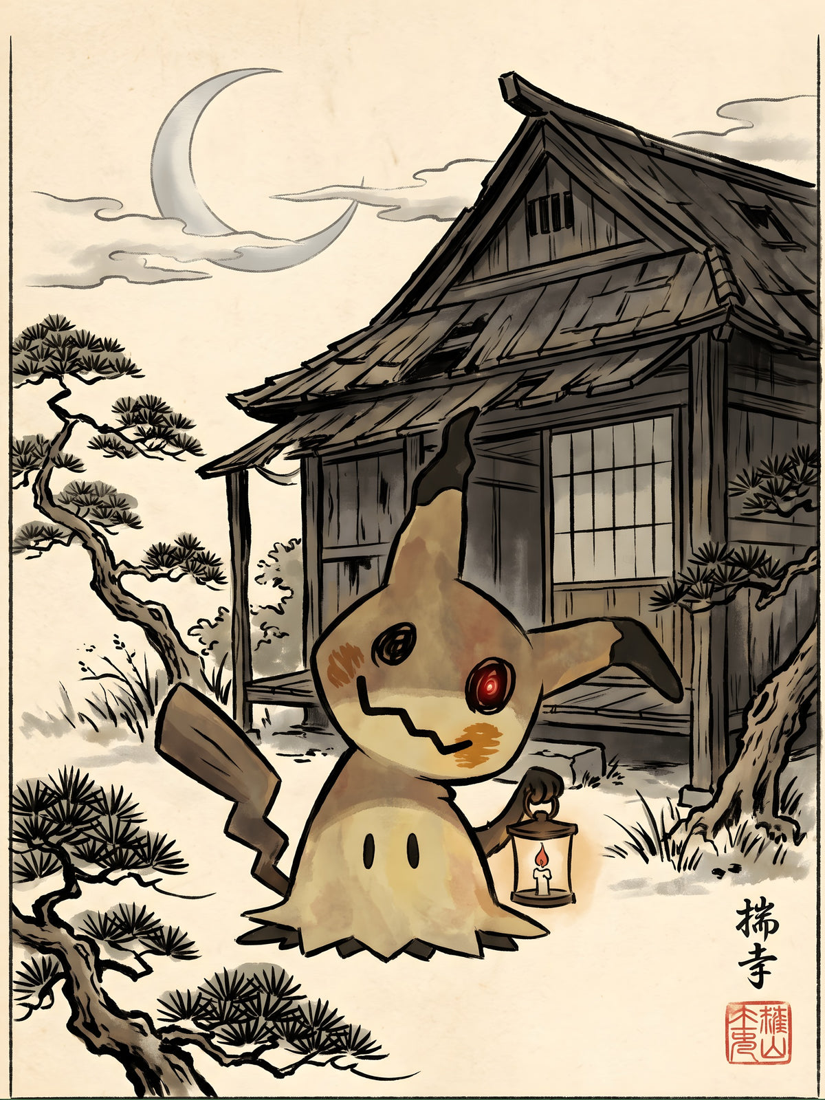 Mimikyu Pokémon Air Freshener artwork