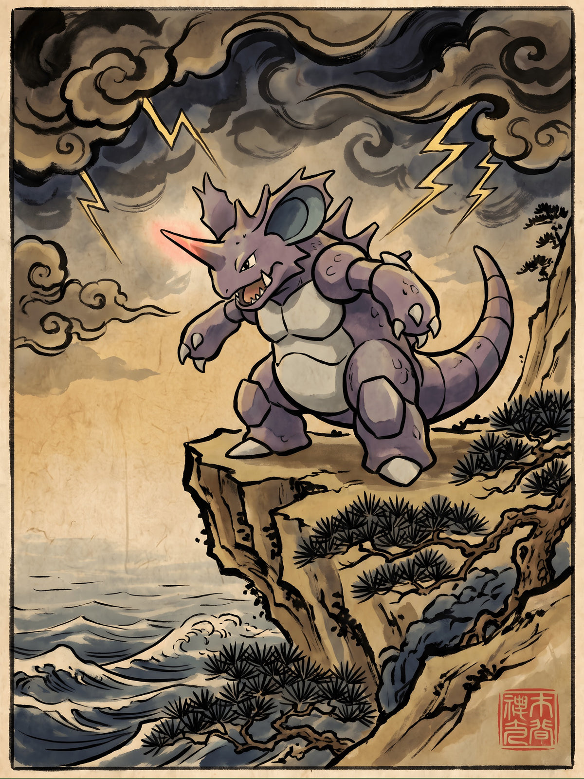 Nidoking Pokémon Air Freshener artwork