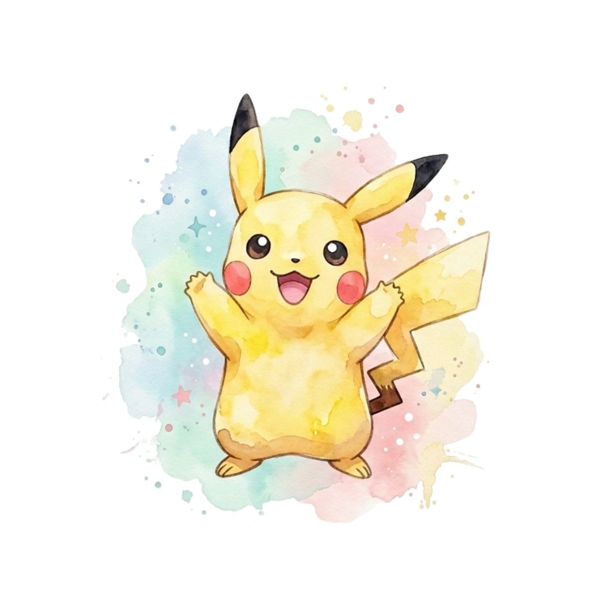 Pikachu 2 Water Color Pokémon Air Freshener