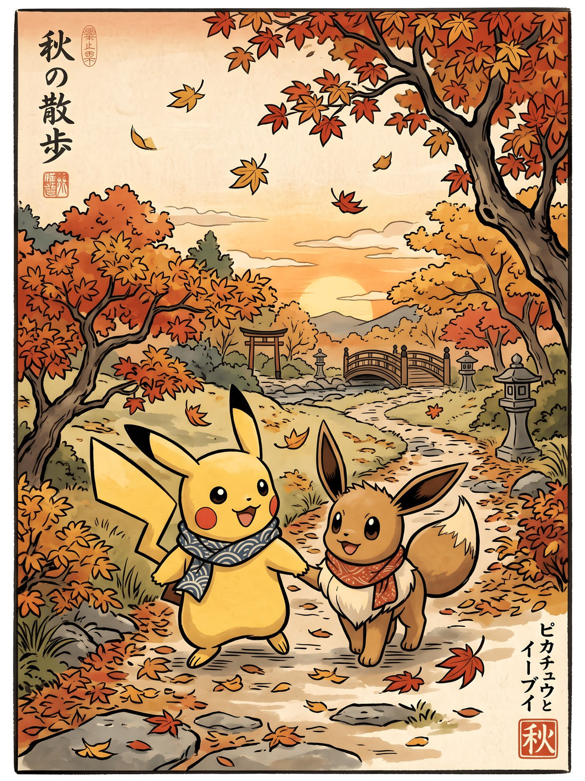 Pikachu & Eevee Pokémon Air Freshener artwork