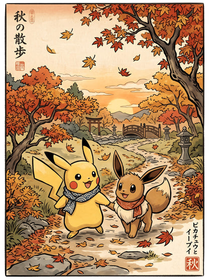 Pikachu & Eevee Pokémon Air Freshener artwork