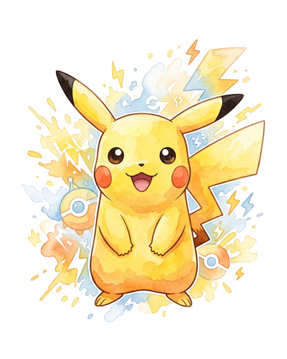 Pikachu Water Color Pokémon Air Freshener